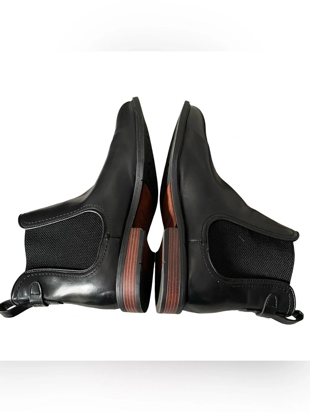 Tommy Hilfiger Black Leather Chukka Chelsea Boots Size 12
